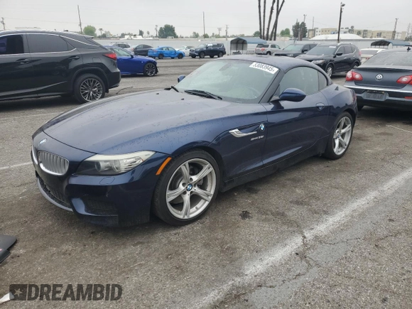 2012 BMW Z4 sDrive35i with VIN WBALM7C56CE384825, listed as a Copart auction lot 53083945 with 87,474 mi miles and Salvage Title. Bid and sale history available at carsss.com. Image 1.