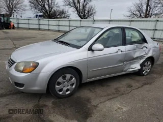 2009 Kia Spectra LX with VIN KNAFE221195635089, listed as a Copart auction lot 49883605 with 185,031 mi miles and Salvage Title. Bid and sale history available at carsss.com. Image 1.