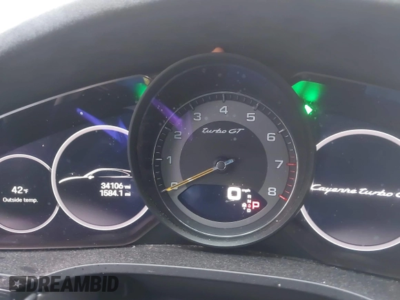 2022 Porsche Cayenne Turbo GT with VIN WP1BK2AY7NDA60391, listed as a IAAI auction lot 41666360 with 34,106 mi miles and . Bid and sale history available at DreamBid. Image 7.