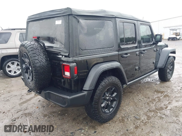 2021 Jeep Wrangler Unlimited Sport S with VIN 1C4HJXDN0MW678801, listed as a IAAI auction lot 42211815 with 96,849 mi miles and . Bid and sale history available at DreamBid. Image 4.