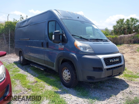2019 Ram ProMaster Cargo with VIN 3C6URVJG4KE558841, listed as a IAAI auction lot 42180879 with 74,772 mi miles and . Bid and sale history available at DreamBid. Image 1.