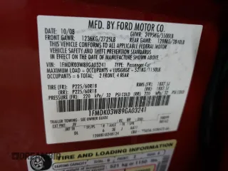 2009 Ford Taurus X Limited with VIN 1FMDK03W89GA03241, listed as a Copart auction lot 49675885 with 101,514 mi miles and Clean title. Bid and sale history available at DreamBid. Image 13.