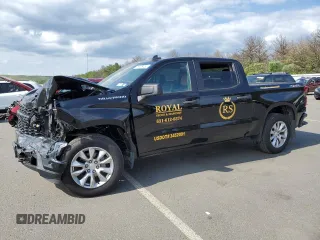 2021 Chevrolet Silverado 1500 Custom with VIN 1GCPYBEK0MZ248828, listed as a Copart auction lot 54750855 with 92,033 mi miles and Non Repairable. Bid and sale history available at DreamBid. Image 1.