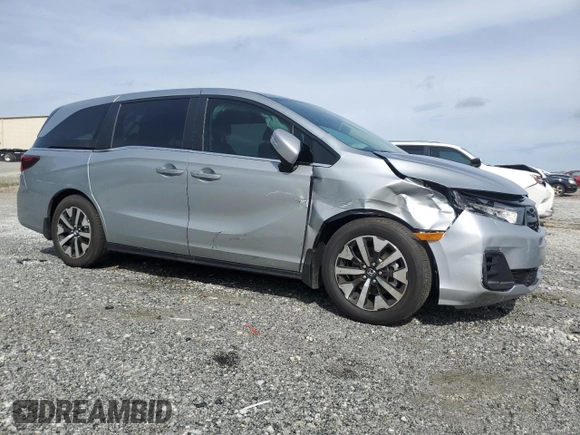 2025 Honda Odyssey EX-L z VIN 5FNRL6H64SB021786, wystawiony jako Copart lot #51176025 z przebiegiem 1 942 mil mil oraz Szkoda całkowita • Salvage title. Historia ofert i sprzedaży dostępna na DreamBid. Obrazek 4.