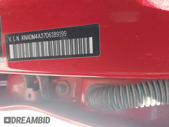 2013 Kia Rio LX with VIN KNADM4A37D6189199, listed as a IAAI auction lot 41992159 with 168,525 mi miles and . Bid and sale history available at DreamBid. Image 9.