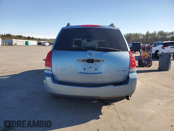 2004 Nissan Quest SE with VIN 5N1BV28U14N331087, listed as a Copart auction lot 79822814 with 190,637 mi miles and Salvage Title. Bid and sale history available at carsss.com. Image 6.