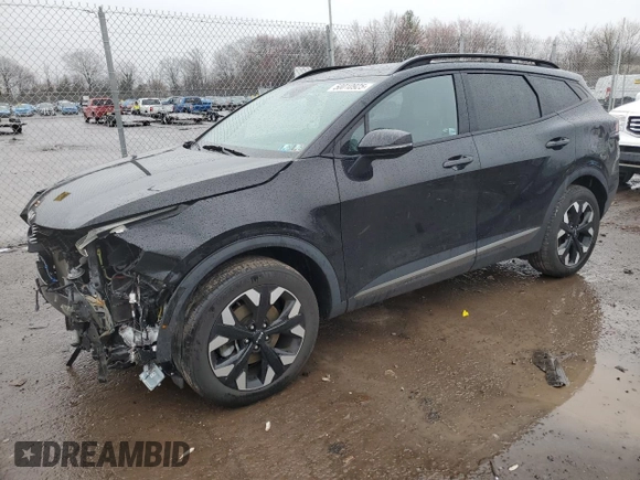 2023 Kia Sportage X-Line with VIN 5XYK6CAF8PG008654, listed as a Copart auction lot 50010925 with 29,137 mi miles and Salvage Title. Bid and sale history available at carsss.com. Image 1.