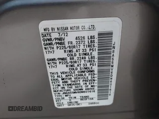 2013 Nissan Rogue S with VIN JN8AS5MV6DW601616, listed as a IAAI auction lot 42230998 with 119,521 mi miles and . Bid and sale history available at DreamBid. Image 9.