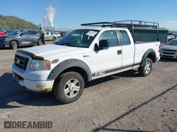 2005 Ford F-150 STX with VIN 1FTRX14W95FB53021, listed as a IAAI auction lot 42138458 with 150,885 mi miles. Bid and sale history available at carsss.com. Image 2.