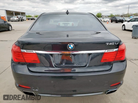 2012 BMW 7 Series 740Li with VIN WBAKB4C57CC575794, listed as a Copart auction lot 49347395 with 189,697 mi miles and Clean title. Bid and sale history available at DreamBid. Image 6.