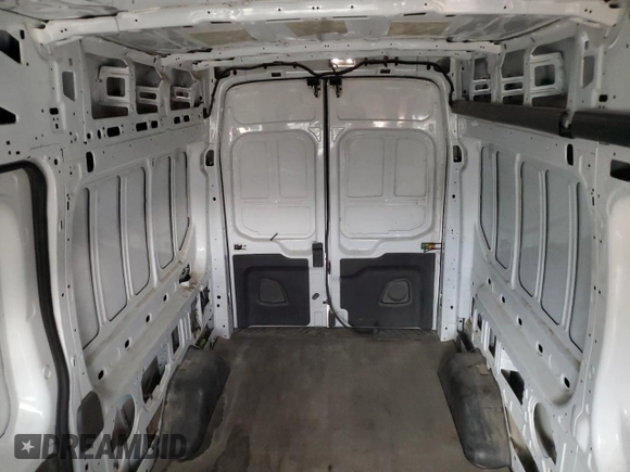 2023 Ford Transit Cargo with VIN 1FTBR1X86PKA91709, listed as a Copart auction lot 50389085 with 107,777 mi miles and Salvage title. Bid and sale history available at DreamBid. Image 10.