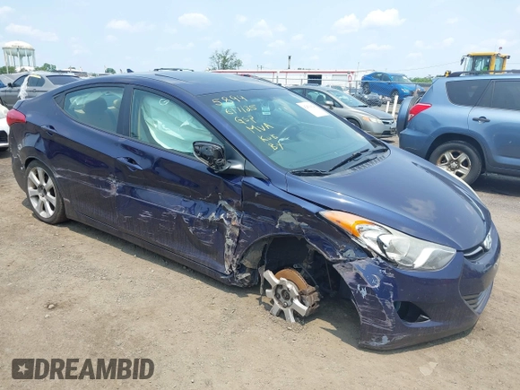 2013 Hyundai Elantra Limited z VIN 5NPDH4AE9DH205899, wystawiony jako IAAI lot #42476924 z przebiegiem 139 475 mil mil oraz . Historia ofert i sprzedaży dostępna na DreamBid. Obrazek 1.