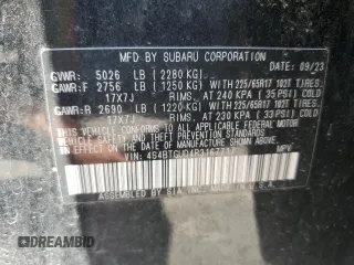2024 Subaru Outback Wilderness с VIN 4S4BTGUD4R3167717, выставлен на аукционе Copart как лот 64037085 с пробегом 23 238 миль миль и Чистый • Clean title. История ставок и продаж доступна на DreamBid. Изображение 13.