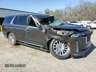 2021 Cadillac Escalade Premium Luxury with VIN 1GYS4CKL6MR249968, listed as a Copart auction lot 47406705 with 28,937 mi miles and Salvage title. Bid and sale history available at DreamBid. Image 4.