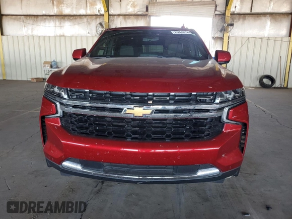 2023 Chevrolet Tahoe LS with VIN 1GNSCMKDXPR120621, listed as a Copart auction lot 75863074 with 28,335 mi miles and Salvage title. Bid and sale history available at DreamBid. Image 5.