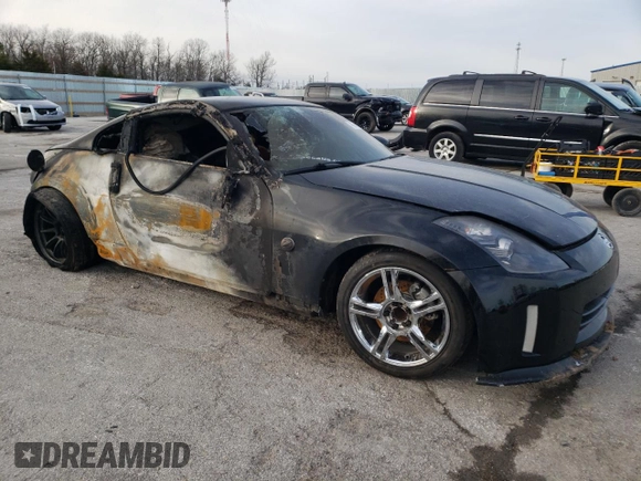 2003 Nissan 350Z Touring with VIN JN1AZ34E03T017128, listed as a Copart auction lot 48060195 with Not Provided miles and Salvage Title. Bid and sale history available at carsss.com. Image 4.