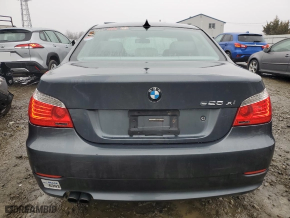 2008 BMW 5 Series 528xi with VIN WBANV13578CZ50738, listed as a Copart auction lot 43023835 with 219,580 mi miles and Salvage Title. Bid and sale history available at carsss.com. Image 6.