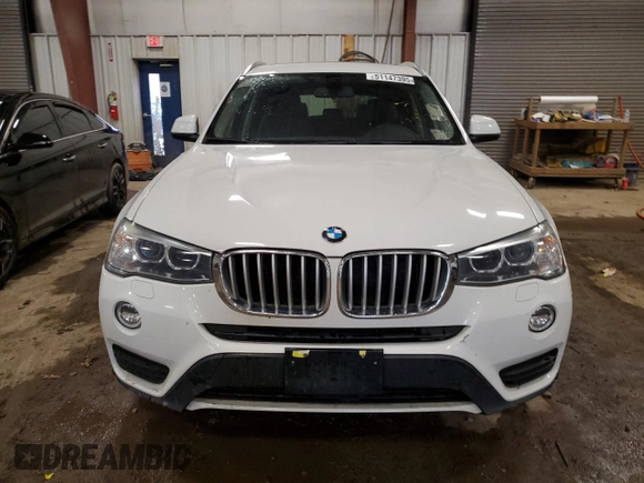2017 BMW X3 xDrive35i with VIN 5UXWX7C52H0S19204, listed as a Copart auction lot 51147395 with 126,419 mi miles and Clean Title. Bid and sale history available at DreamBid. Image 5.