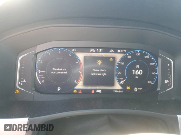 2021 Volkswagen Atlas SEL with VIN 1V2SE2CA4MC236762, listed as a Copart auction lot 45089025 with 79,963 mi miles and Salvage title. Bid and sale history available at DreamBid. Image 9.