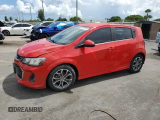 2017 Chevrolet Sonic LT with VIN 1G1JD6SB5H4142044, listed as a Copart auction lot 61571555 with 116,008 mi miles and Salvage title. Bid and sale history available at DreamBid. Image 1.