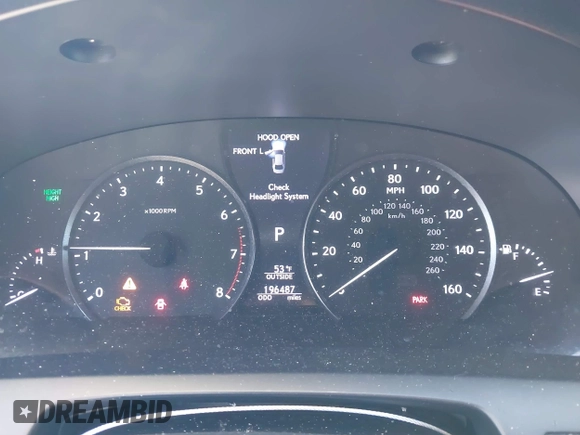 2015 Lexus LS with VIN JTHBL5EF5F5135527, listed as a IAAI auction lot 41361235 with 196,487 mi miles. Bid and sale history available at carsss.com. Image 7.