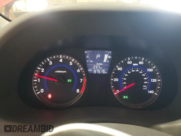 2013 Hyundai Accent GLS with VIN KMHCT4AE8DU343459, listed as a Copart auction lot 52325165 with 87,519 mi miles and Salvage Title. Bid and sale history available at carsss.com. Image 9.