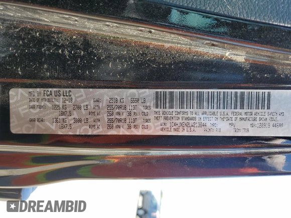 2020 Jeep Wrangler Unlimited Sahara z VIN 1C4HJXEN2LW213644, wystawiony jako Copart lot #54935355 z przebiegiem 76 268 mil mil oraz Szkoda całkowita • Salvage title. Historia ofert i sprzedaży dostępna na DreamBid. Obrazek 14.