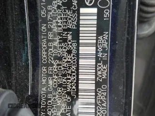2014 Toyota Prius Four with VIN JTDKN3DU9E0378981, listed as a Copart auction lot 54265475 with 174,493 mi miles and Salvage Title. Bid and sale history available at carsss.com. Image 12.