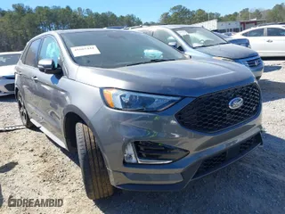 2021 Ford Edge ST with VIN 2FMPK4AP6MBA33709, listed as a IAAI auction lot 41667444 with 27,173 mi miles. Bid and sale history available at carsss.com. Image 1.