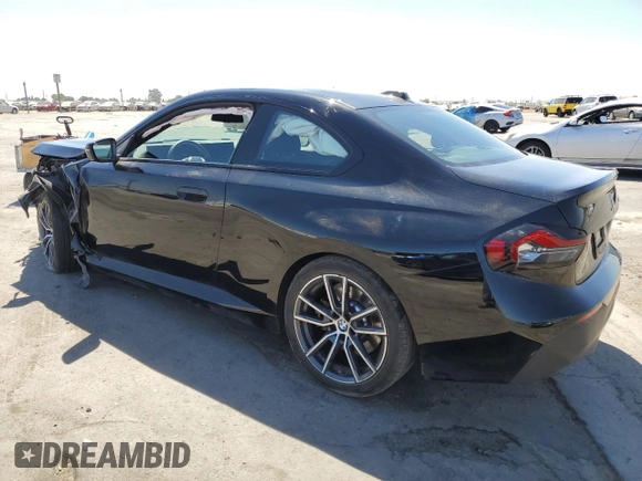 2023 BMW 2 Series 230i with VIN 3MW23CM05P8D12873, listed as a Copart auction lot 71322464 with 24,454 mi miles and Salvage Title. Bid and sale history available at carsss.com. Image 2.