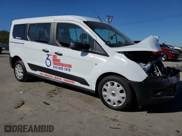 2022 Ford Transit Connect XL with VIN NM0GE9E20N1535746, listed as a Copart auction lot 76093074 with 65,370 mi miles and Salvage title. Bid and sale history available at DreamBid. Image 4.