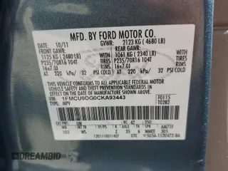 2012 Ford Escape XLT с VIN 1FMCU9DG0CKA93443, выставлен на аукционе Copart как лот 52761705 с пробегом 185 070 миль миль и Списание • Salvage title. История ставок и продаж доступна на DreamBid. Изображение 14.