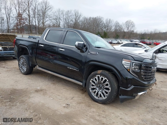 2023 GMC Sierra 1500 Denali Ultimate with VIN 1GTUUHEL1PZ225105, listed as a IAAI auction lot 41222732 with 18,795 mi miles. Bid and sale history available at carsss.com. Image 1.