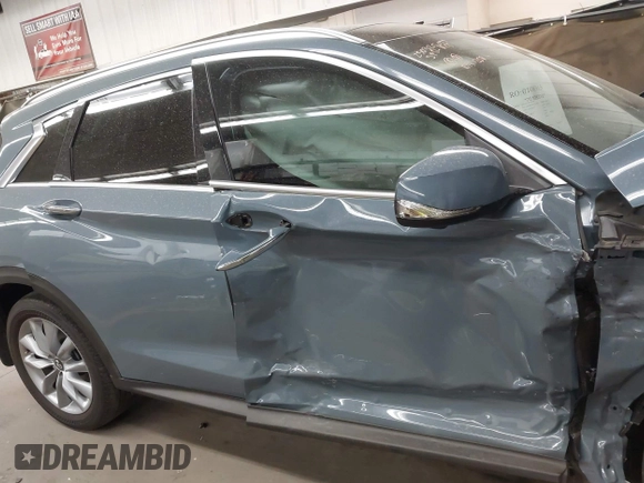 2022 Infiniti QX50 Essential with VIN 3PCAJ5CB6NF121488, listed as a IAAI auction lot 42043828 with 17,762 mi miles and . Bid and sale history available at DreamBid. Image 14.