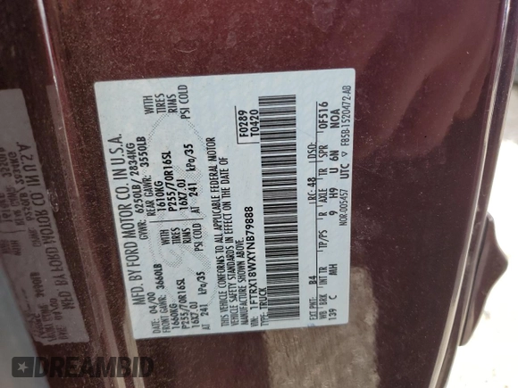 2000 Ford F-150 XL with VIN 1FTRX18WXYNB79888, listed as a Copart auction lot 46323685 with 143,904 mi miles and Salvage Title. Bid and sale history available at carsss.com. Image 12.