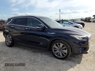 2021 Infiniti QX50 SENSORY with VIN 3PCAJ5CB3MF120474, listed as a Copart auction lot 79601944 with 17,395 mi miles and Salvage Title. Bid and sale history available at carsss.com. Image 4.