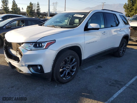 2019 Chevrolet Traverse RS with VIN 1GNERJKX2KJ208459, listed as a Copart auction lot 88147175 with 72,747 mi miles and Salvage Title. Bid and sale history available at carsss.com. Image 1.