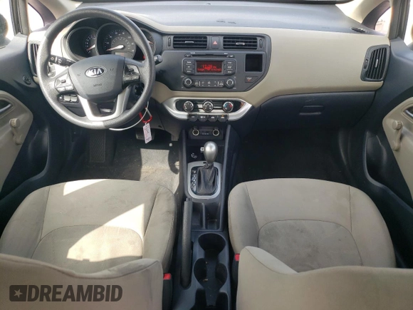 2014 Kia Rio LX with VIN KNADM5A35E6409088, listed as a Copart auction lot 75004804 with 111,664 mi miles and Salvage Title. Bid and sale history available at carsss.com. Image 8.