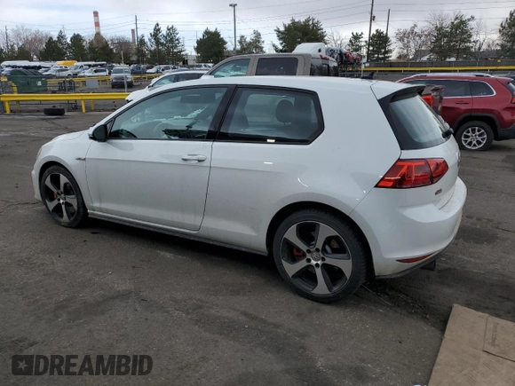 2016 Volkswagen Golf GTI S w/Performance Pkg with VIN 3VWT47AU8GM009223, listed as a Copart auction lot 47826535 with 124,020 mi miles and Salvage Title. Bid and sale history available at carsss.com. Image 2.