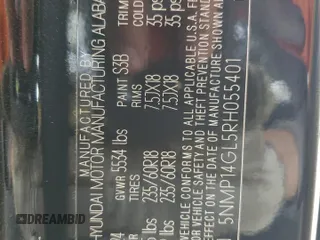 2024 Hyundai Santa Fe SE with VIN 5NMP14GL5RH055401, listed as a Copart auction lot 50745025 with 7,694 mi miles and Salvage title. Bid and sale history available at DreamBid. Image 13.