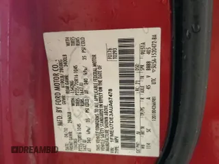 2010 Ford Explorer XLT с VIN 1FMEU7DE3AUA67478, выставлен на аукционе Copart как лот 57434355 с пробегом 159 172 миль миль и Списание • Salvage title. История ставок и продаж доступна на DreamBid. Изображение 13.