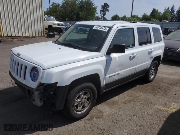 2016 Jeep Patriot Sport with VIN 1C4NJRBB3GD686074, listed as a Copart auction lot 60338415 with 150,324 mi miles and Clean title. Bid and sale history available at DreamBid. Image 1.