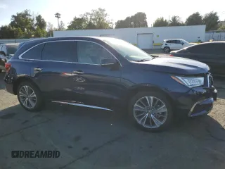 2018 Acura MDX Technology with VIN 5J8YD4H50JL007076, listed as a Copart auction lot 60332535 with 37,540 mi miles and Salvage title. Bid and sale history available at DreamBid. Image 4.