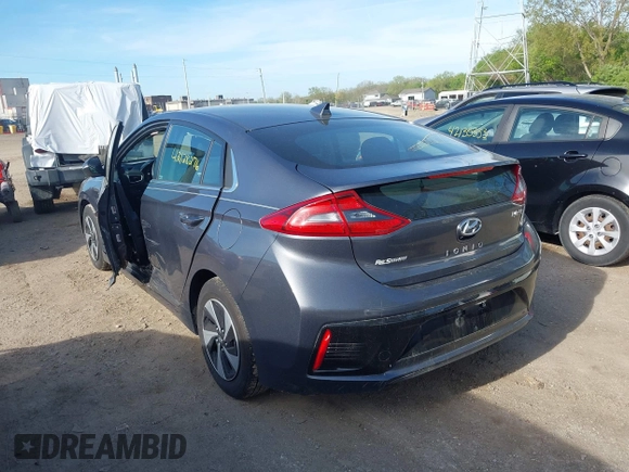 2017 Hyundai Ioniq SEL with VIN KMHC75LC5HU035029, listed as a IAAI auction lot 42128276 with 87,435 mi miles and . Bid and sale history available at DreamBid. Image 3.