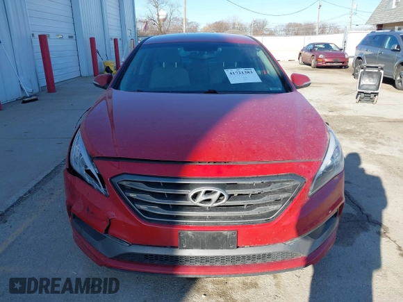 2017 Hyundai Sonata Sport with VIN 5NPE34AF4HH535628, listed as a IAAI auction lot 41721383 with 75,836 mi miles. Bid and sale history available at carsss.com. Image 13.