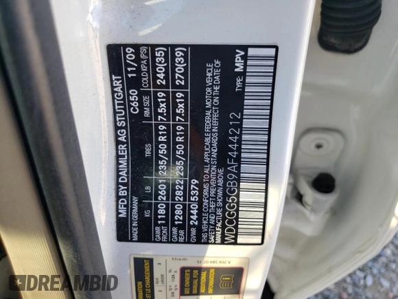 2010 Mercedes-Benz GLK 350 with VIN WDCGG5GB9AF444212, listed as a Copart auction lot 72044054 with 111,483 mi miles and Salvage Title. Bid and sale history available at DreamBid. Image 15.