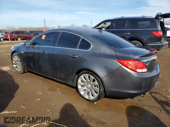 2011 Buick Regal CXL Turbo TO6 with VIN W04G05GV8B1059334, listed as a Copart auction lot 48557985 with 114,945 mi miles and Salvage Title. Bid and sale history available at carsss.com. Image 2.