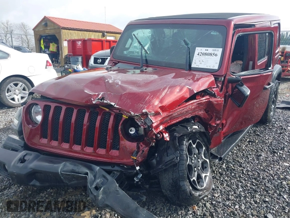 2021 Jeep Wrangler Unlimited Willys with VIN 1C4HJXDN8MW714976, listed as a IAAI auction lot 42080856 with 74,613 mi miles and . Bid and sale history available at DreamBid. Image 6.