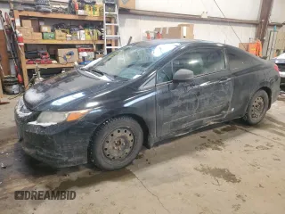 2012 Honda Civic Cpe EX-L with VIN 2HGFG3B99CH005721, listed as a Copart auction lot 44952745 with 154,835 mi miles and Salvage Title. Bid and sale history available at carsss.com. Image 1.