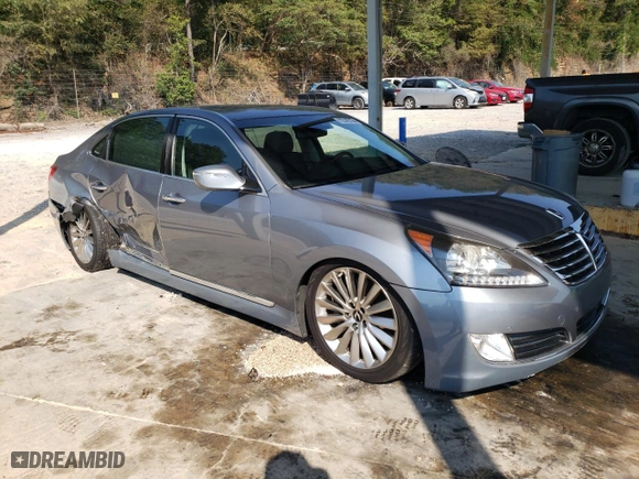 2014 Hyundai Equus Ultimate with VIN KMHGH4JH8EU089508, listed as a Copart auction lot 72445734 with NaN miles and Salvage Title. Bid and sale history available at carsss.com. Image 4.